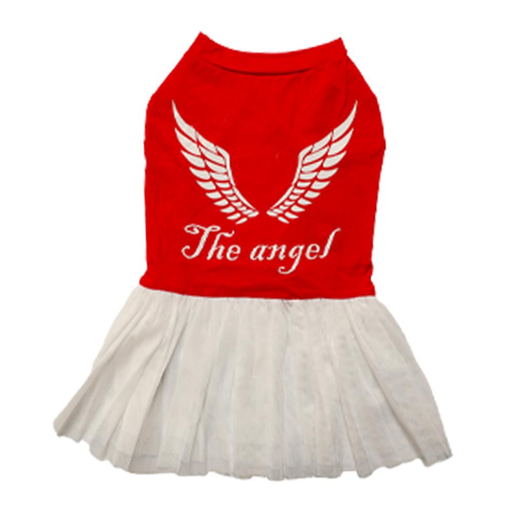 Tütülü Elbise Kırmızı/Beyaz Angel