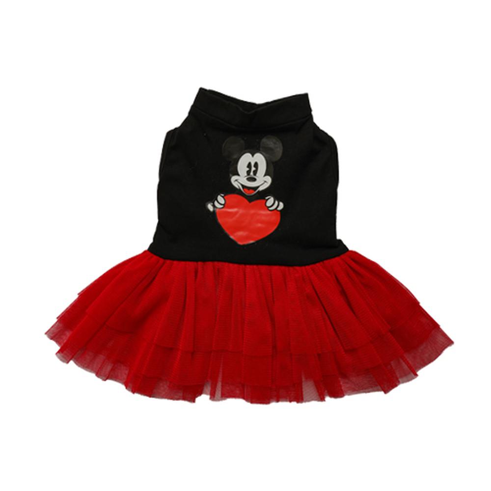 Tütülü Elbise Siyah/Kırmızı Mickey